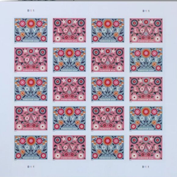 Love 2022 USPS Forever Postage Stamp 1000 Stamp